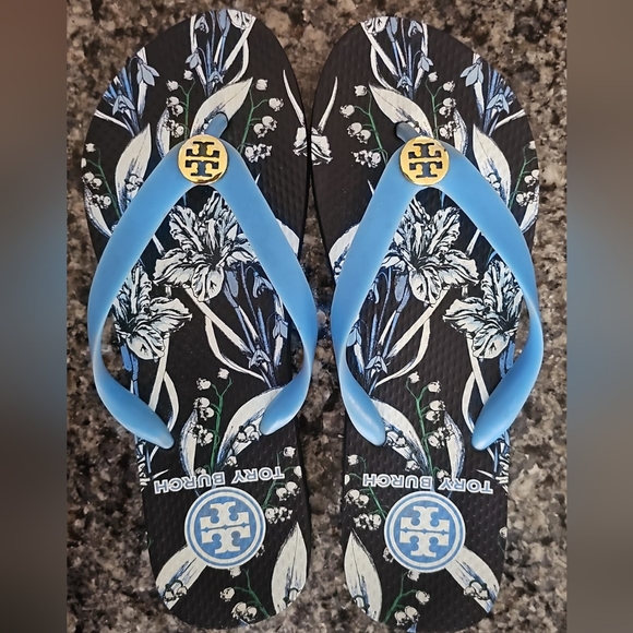 Tory Burch, Floral flip-flops  size 7 - Picture 3 of 3